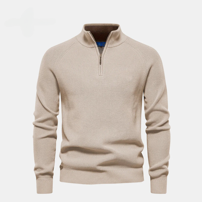 Zipped Collar Sweater