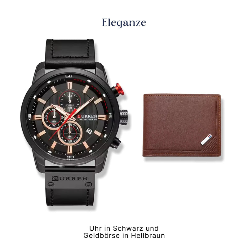 Curren Titan Edition™ Uhr + Exklusive Slim-Geldbörse aus Leder