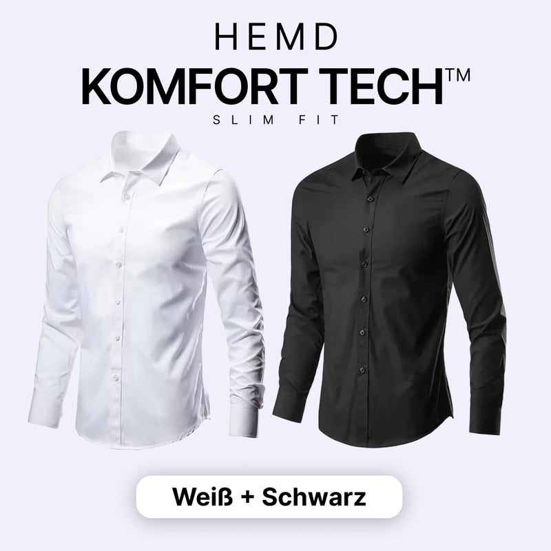 Komfort Tech – Herrenhemd mit flexibler Technologie [KAUFE 1, ERHALTE 1 GRATIS]